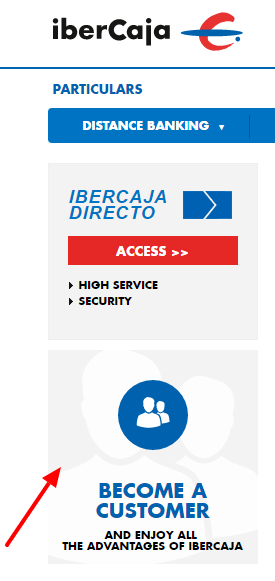 how to become acustomer with ibercaja bank in spain