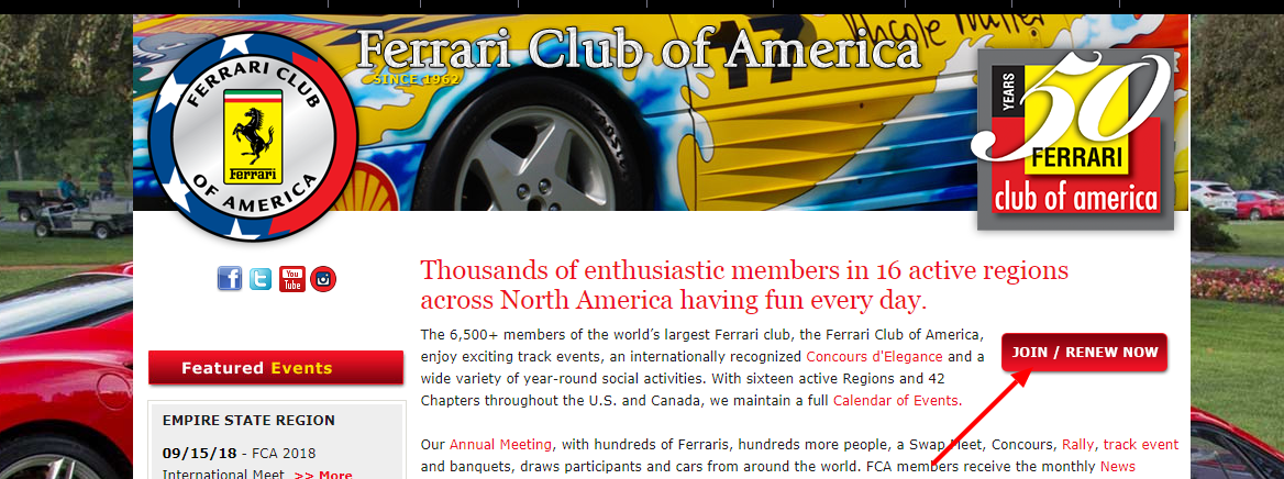 the ferrari club of america