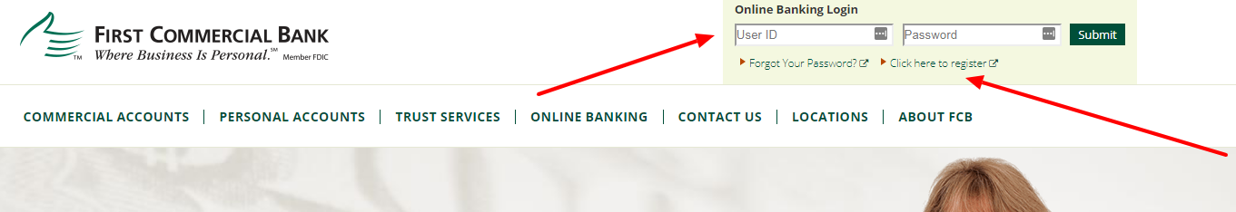 log in to your first commercial bank fleet credit card alabama and georgia account