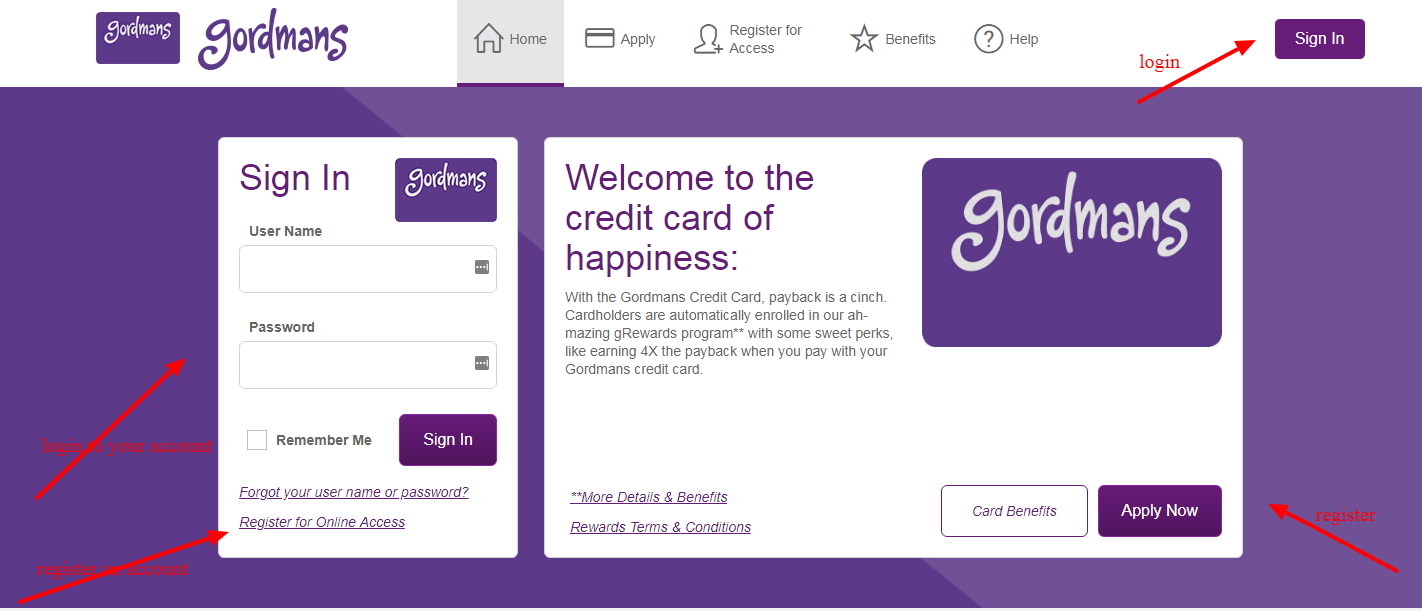 Log In To Your Gordmans Credit Card Account Log In