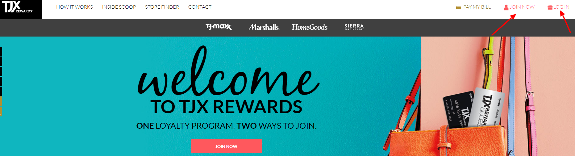 log in to your tjx rewardsxx credit card account
