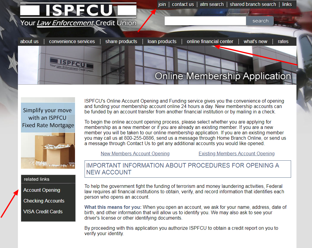 online account opening and funding ispfcu