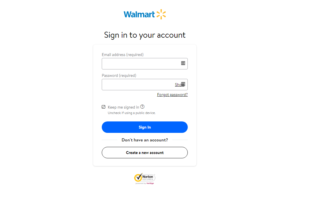 log in to your walmart credit card from gemb account 1
