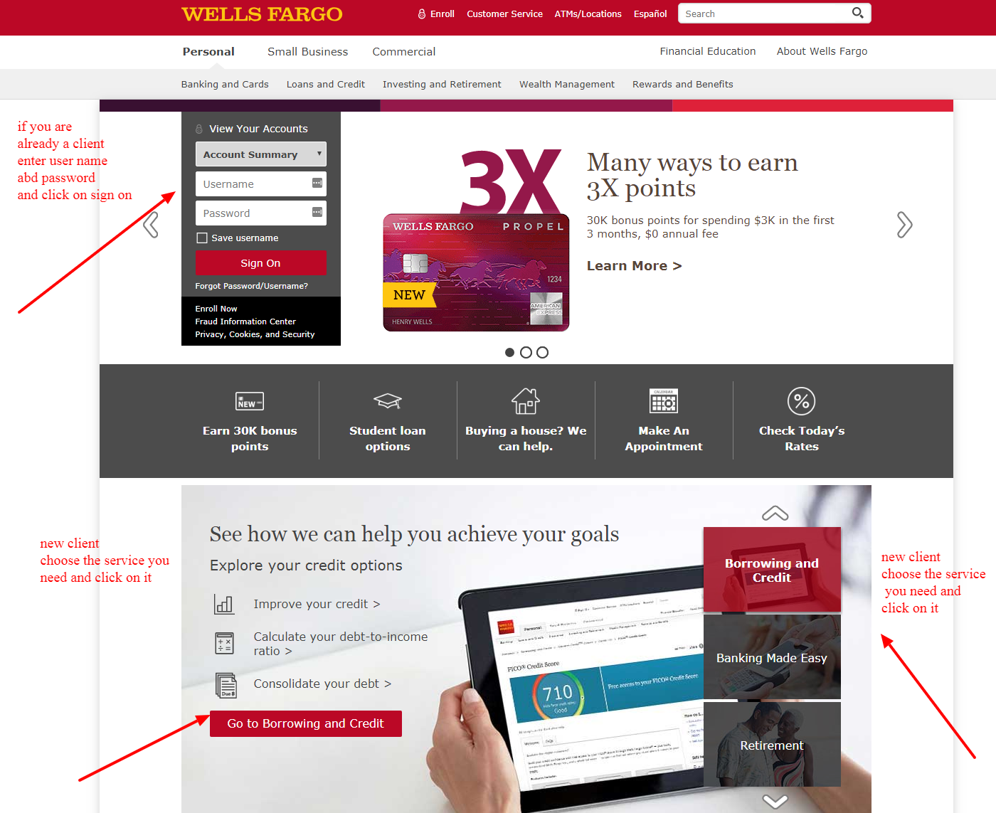log in to your wells fargo home rebate credit card account