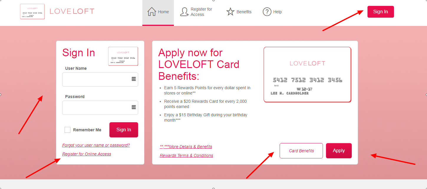 login to loft card and manage your account