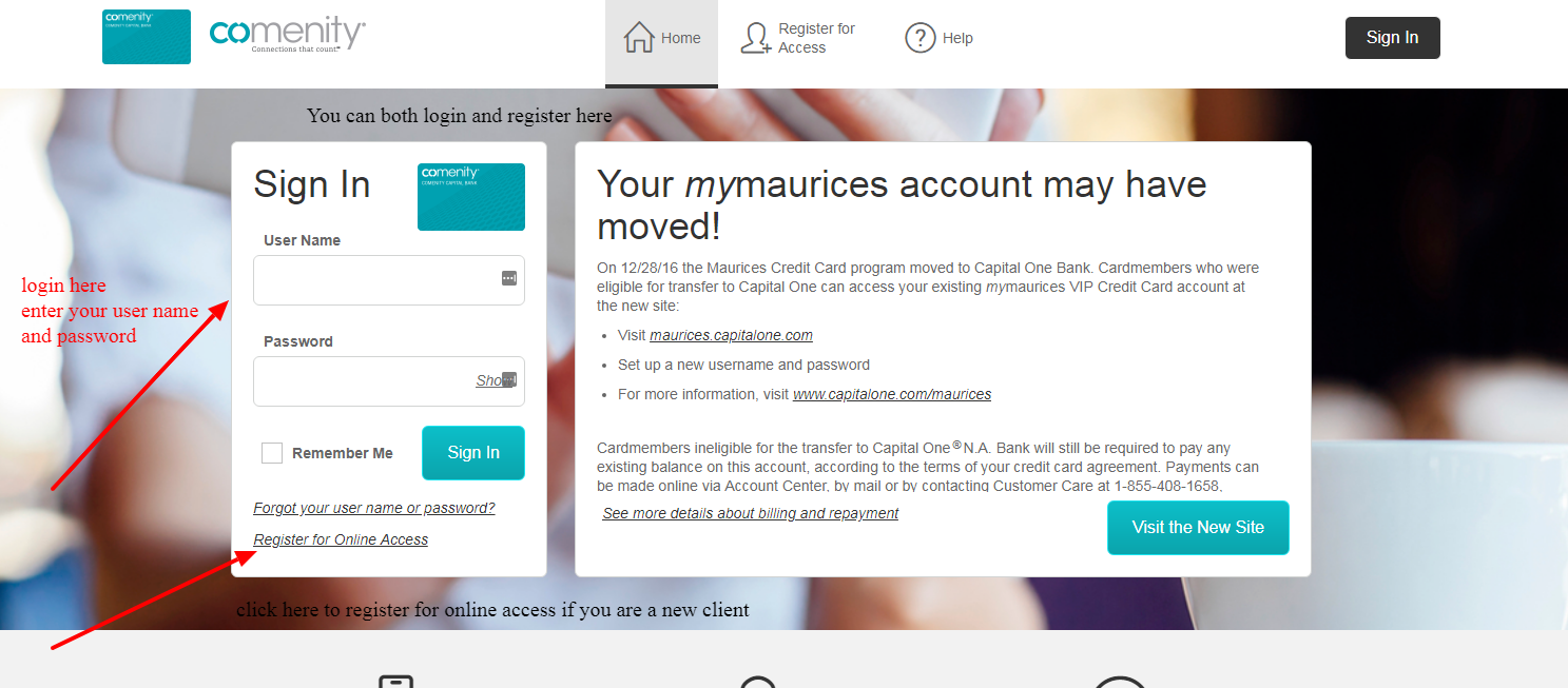 login to maurices credit card and manage your account