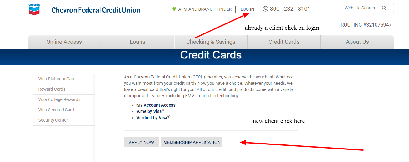 log in to cfcu credit union visa account