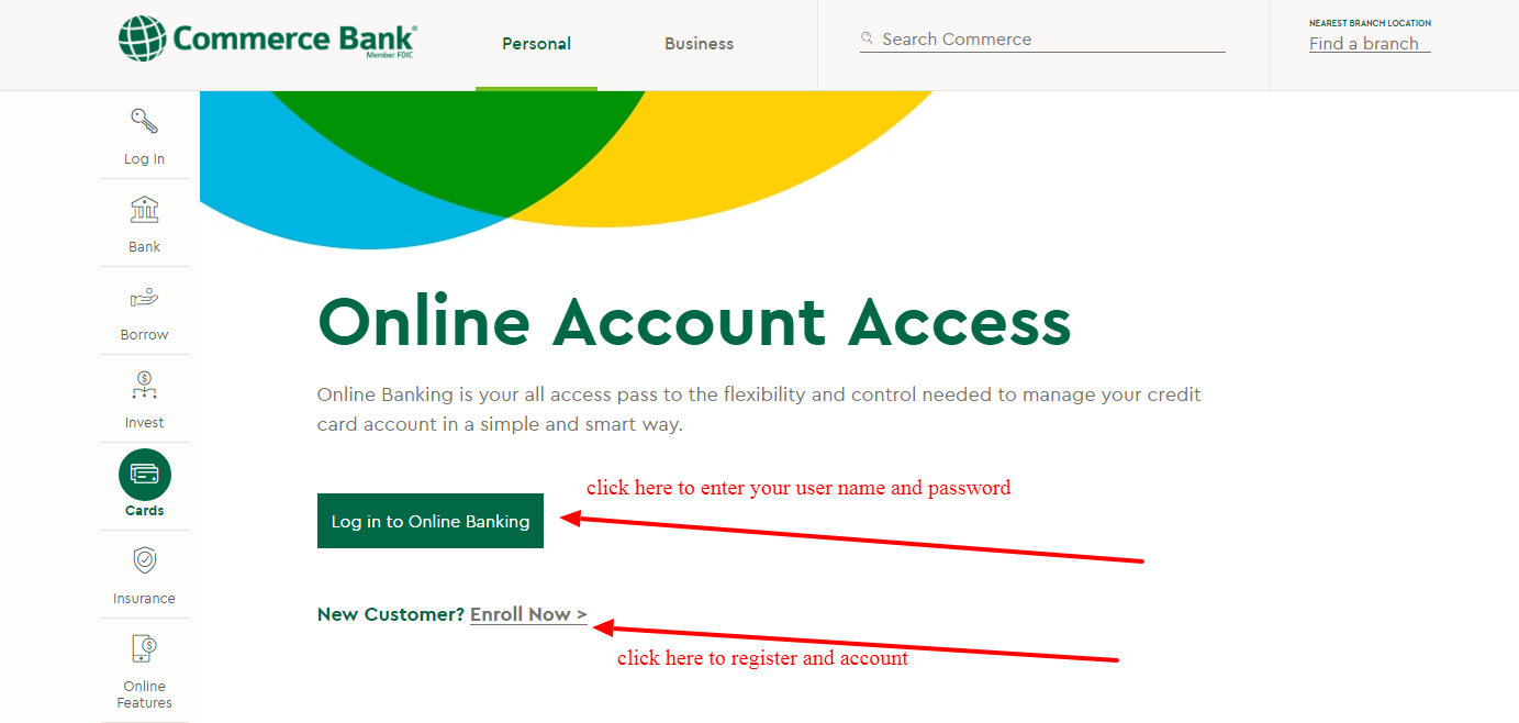 log in to commerce bank miles credit card account 2