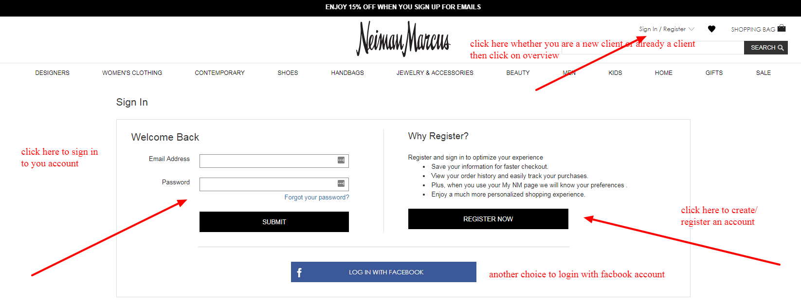 log in to your neiman marcus credit card account