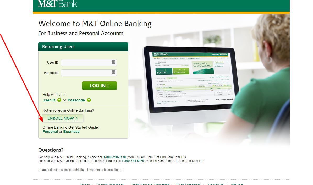 Log in to your M&T Visa® Signature Credit Card Account