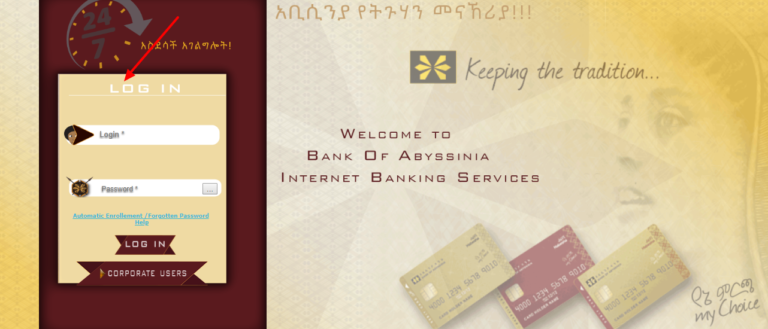 Bank of Abyssinia, Addis Ababa, Ethiopia 's Internet Online Bank