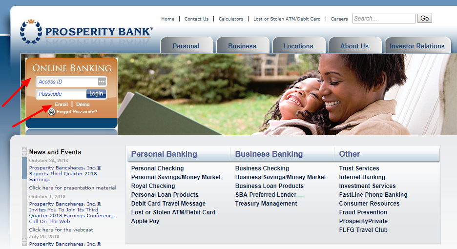 login to prosperity bank