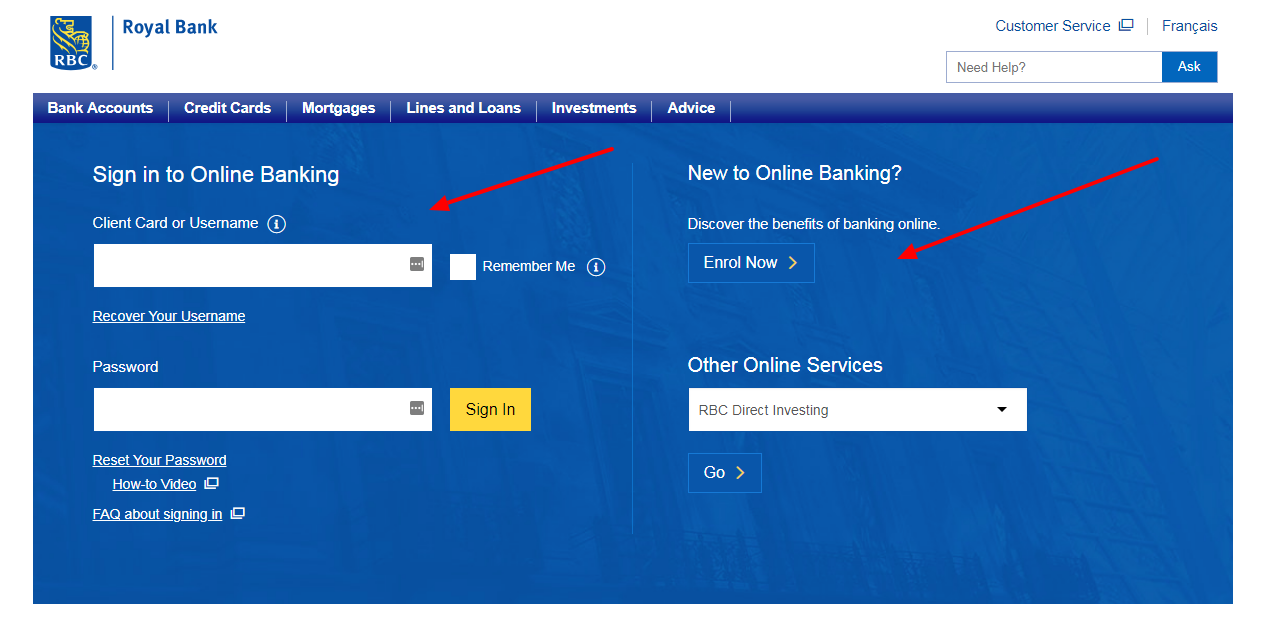 rbc royal bank sign in to online banking