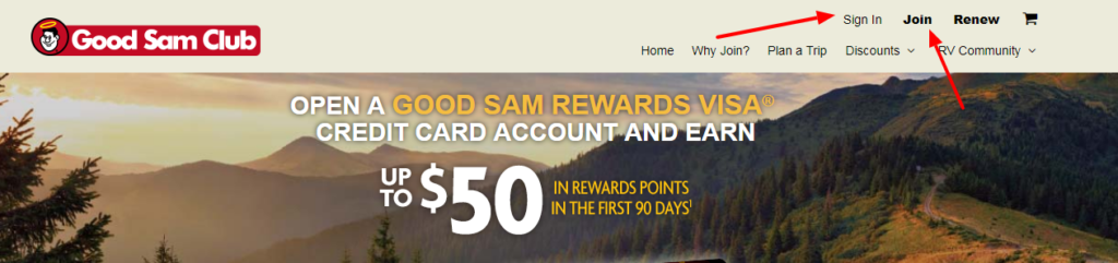 login to good sam rewards visa card