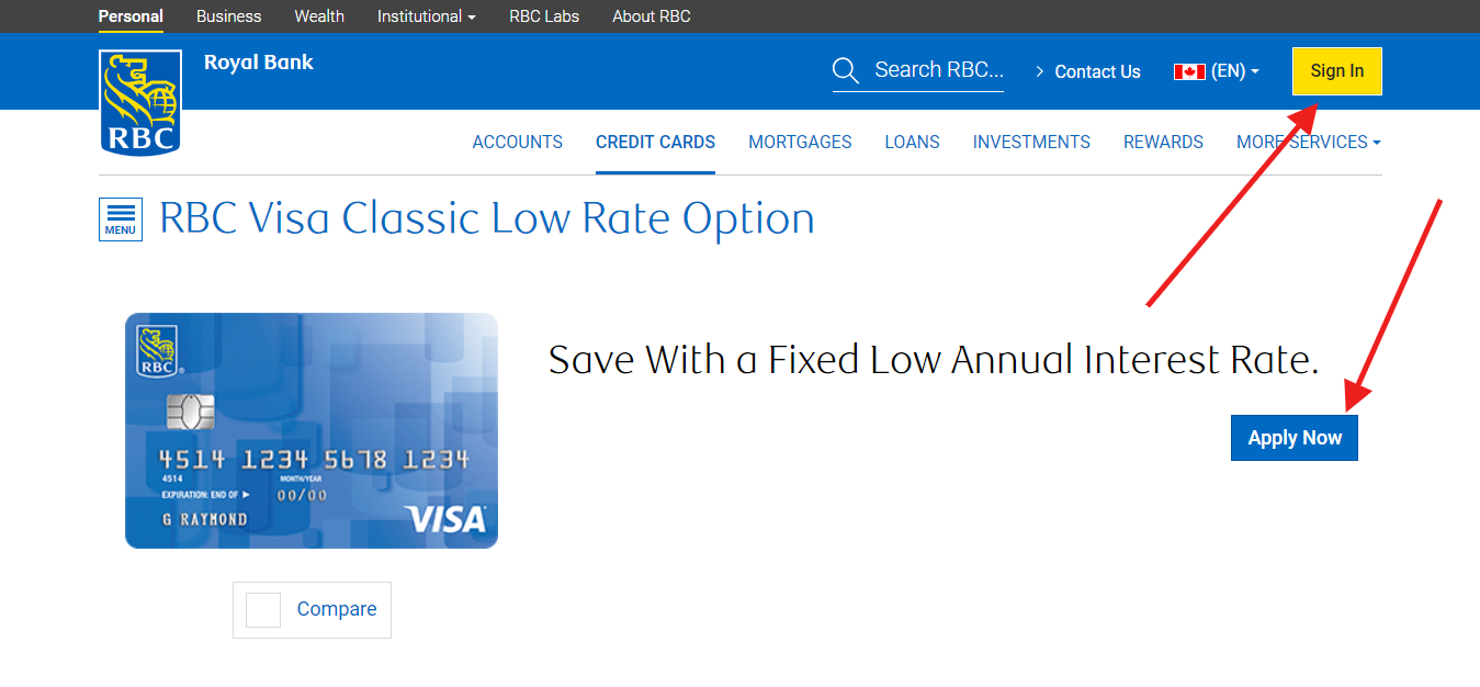 RBC Visa® Classic Low Rate Account