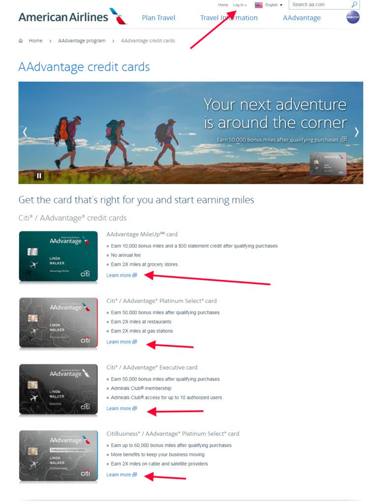 aadvantage credit cards aadvantage program american airlines login and apply