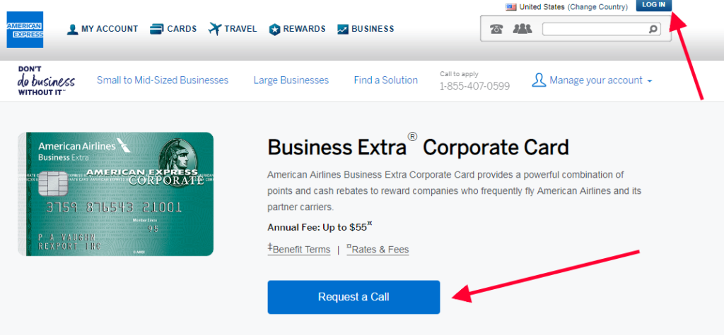 american express aa business extra corporate card