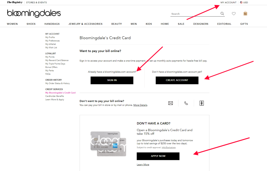 bloomingdale credit card