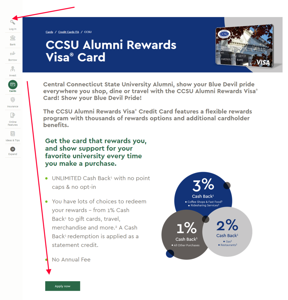 ccsu alumni rewards visa credit card commerce bank