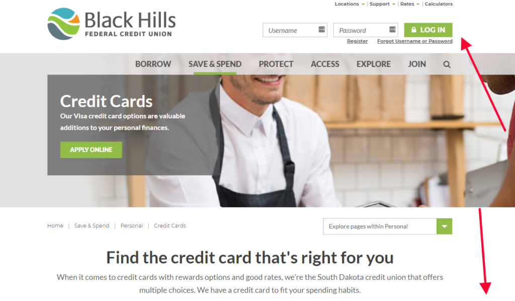 login to credit cards south dakota credit union visa credit card bhfcu