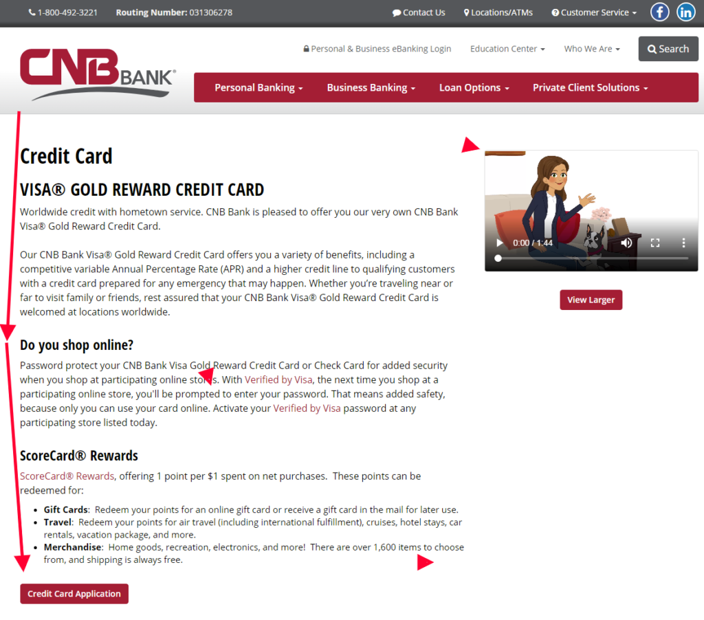 apply for CNB Bank Credit Cards 1