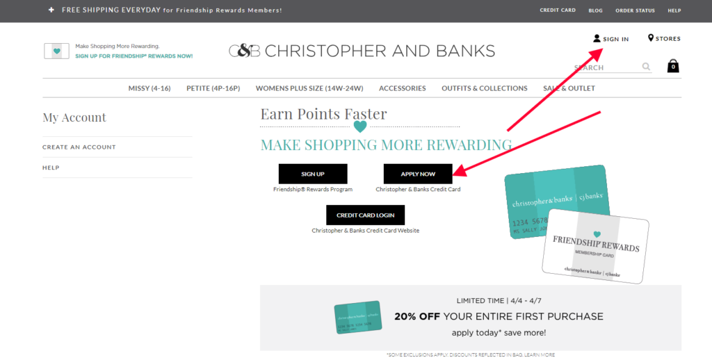 christopher banks credit card