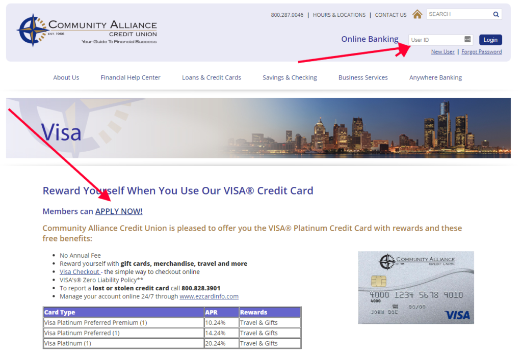 visa credit card community alliance
