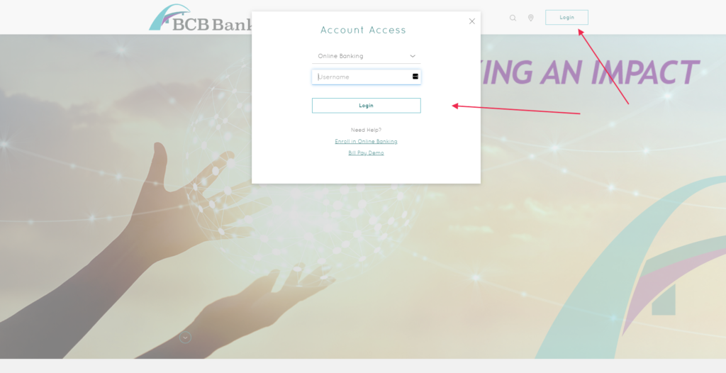 bcb bank login account