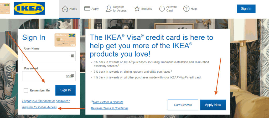 ikeavisa credit card manage your account login or register or apply for an account