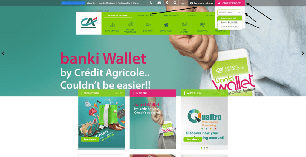 personal banking credit agricole egypt