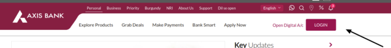 axis bank login and register an account